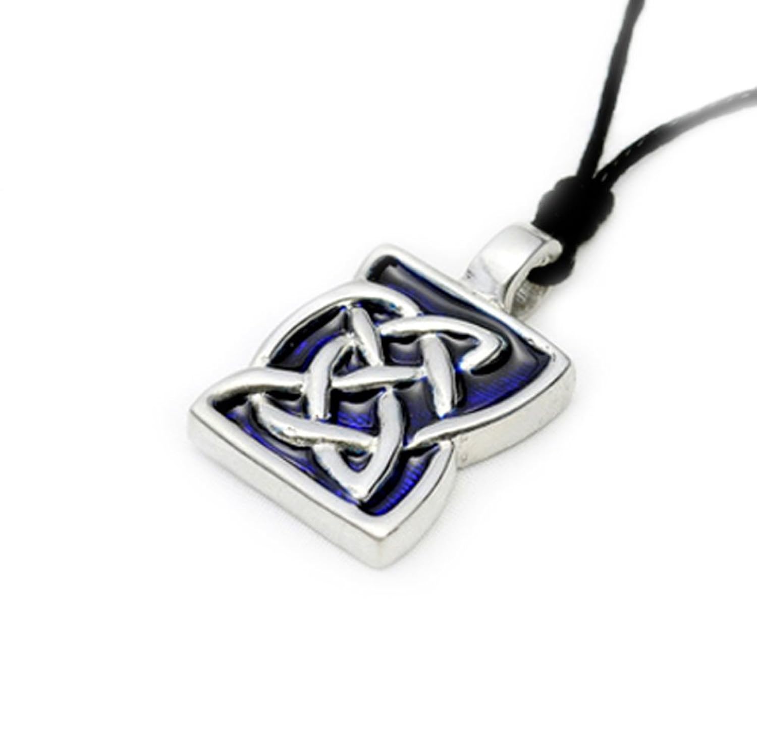 蓝色凯尔特结图案银银色饰品项链吊坠饰品
