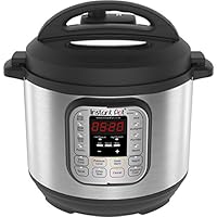 Instant Pot Duo V2 七合一电压力锅 6夸脱/约 5.7升 1000瓦 拉丝不锈钢/黑色 220-240v 不锈钢内胆