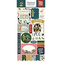 Echo Park Paper Company ZOO167022 Animal Safari 6x13 短语纸板，*，*蓝，黄色，红色，粉色