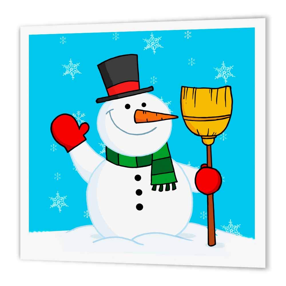 3drose ht_60078_2 frosty the snowman with snowy background-iron