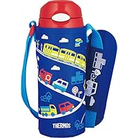 THERMOS 膳魔师 真空隔热吸管水杯 蓝色 0.4L FHL-401F BL