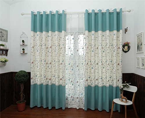 商品liminos崃梦诺斯高档遮光窗帘打孔式2片 柳暗花明-淡蓝(400*250cm