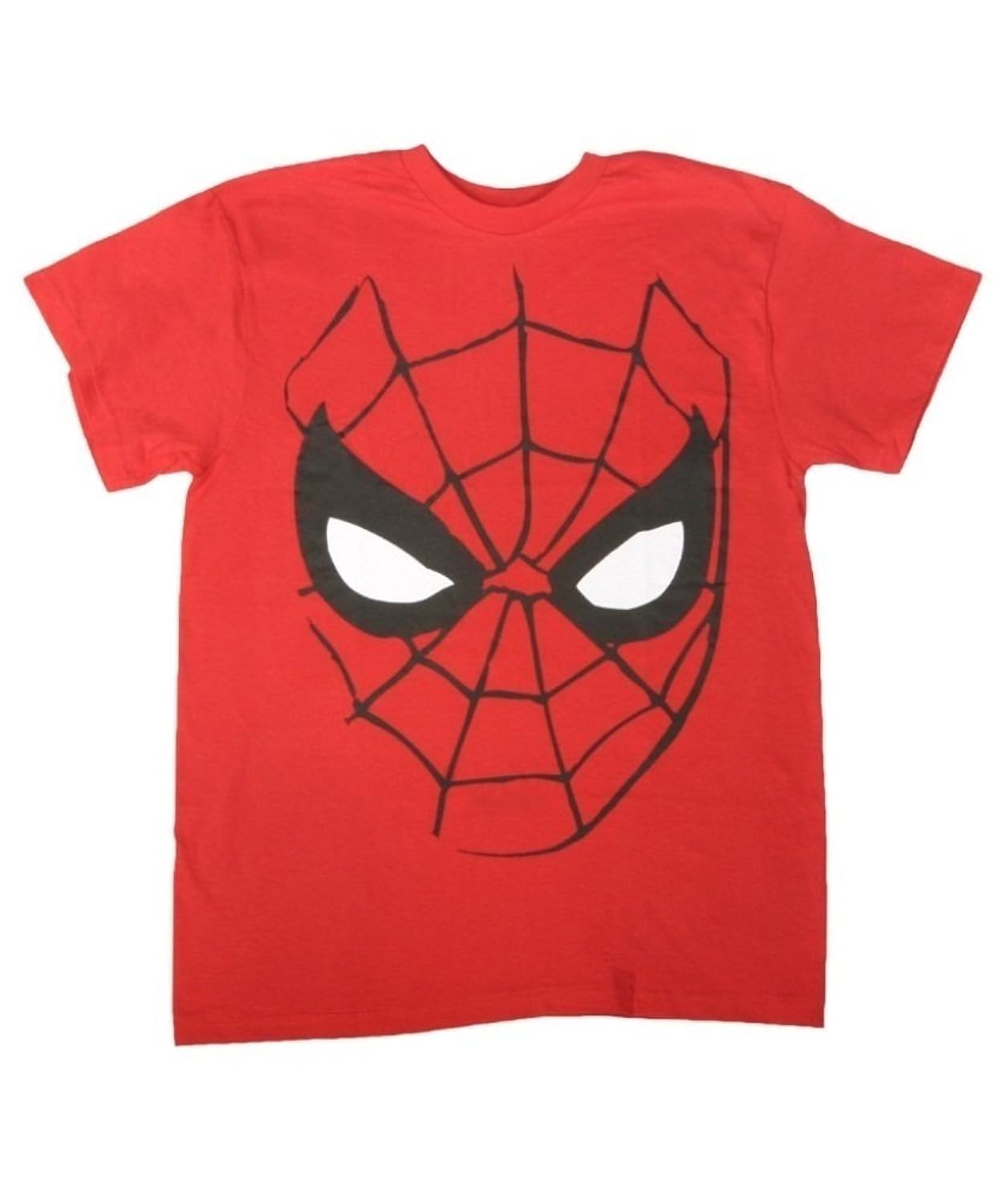 蜘蛛侠男式蜘蛛侠大脸 t 恤 红色 small