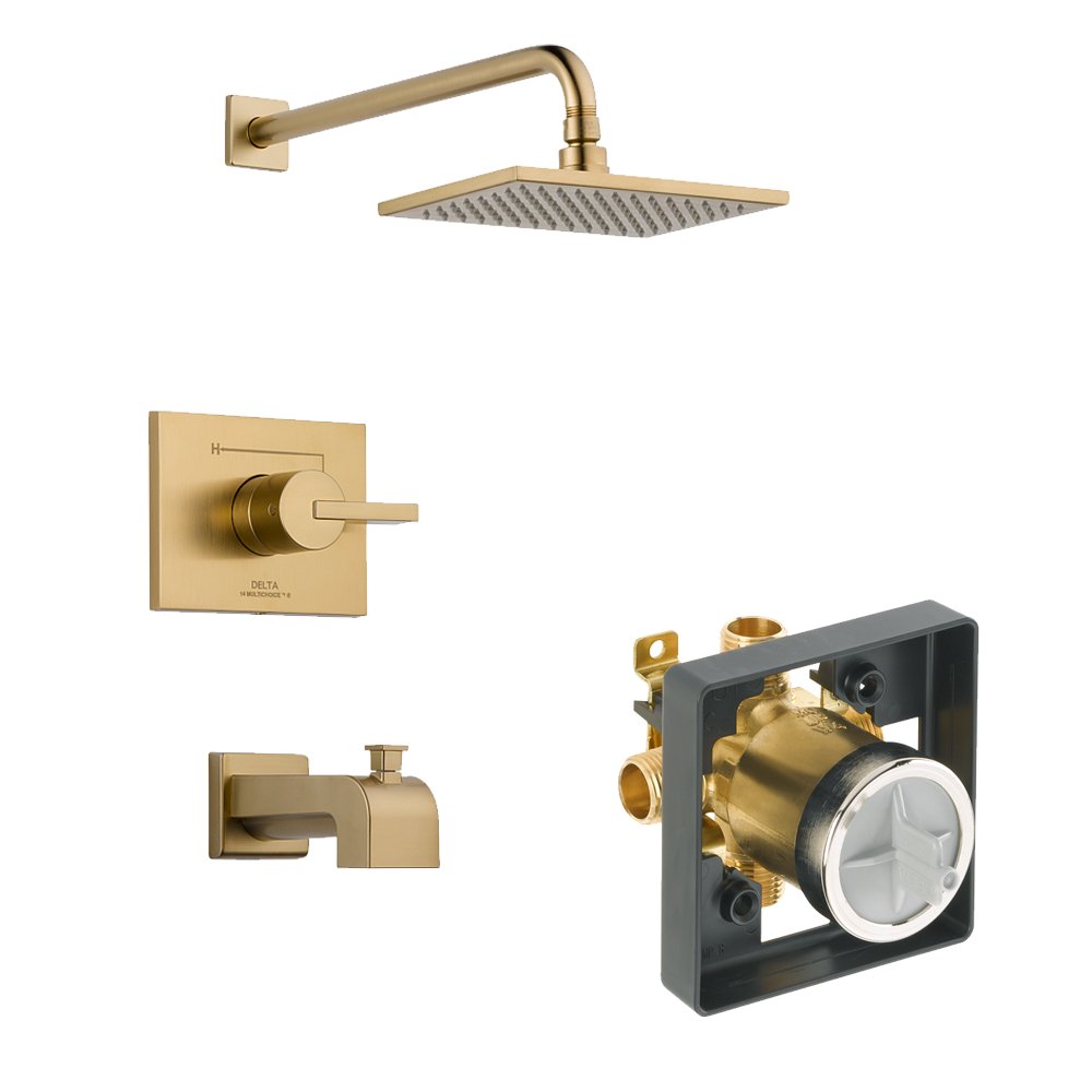 delta delta ktsdve-t14453-cz vero 浴缸/淋浴套装压力平衡单功能盒