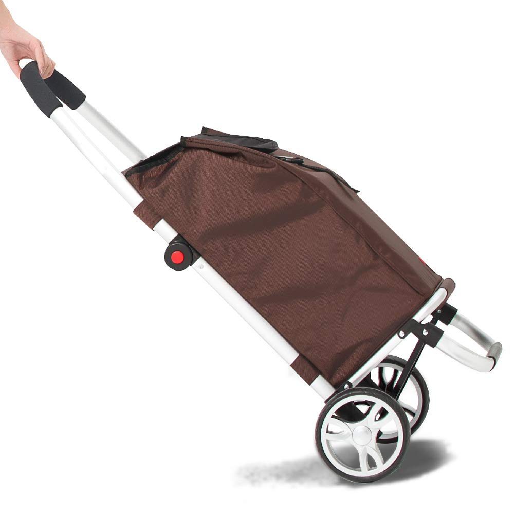 购物车买菜车小拉车折叠铝合金拉杆车便携爬楼车老人买菜车手拉行李车