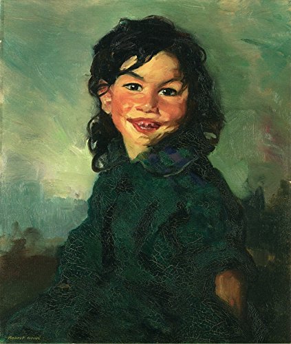 12 x 14-inch impressionism portraits people laughing gypsy girl