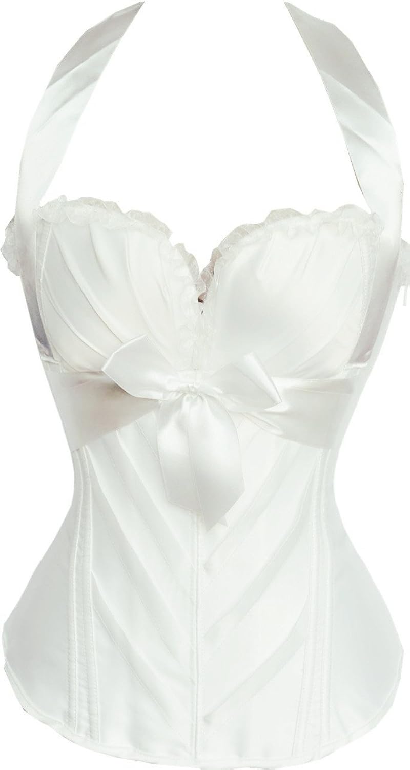 vacodo 女式维多利亚鸡心领绸缎紧身胸衣巴斯克*