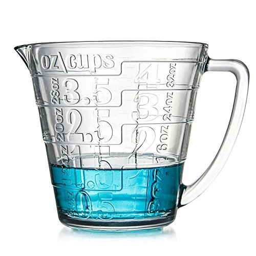 商品pasabahce 帕莎 土耳其进口 耐热玻璃牛奶量杯带刻度 微波炉试用