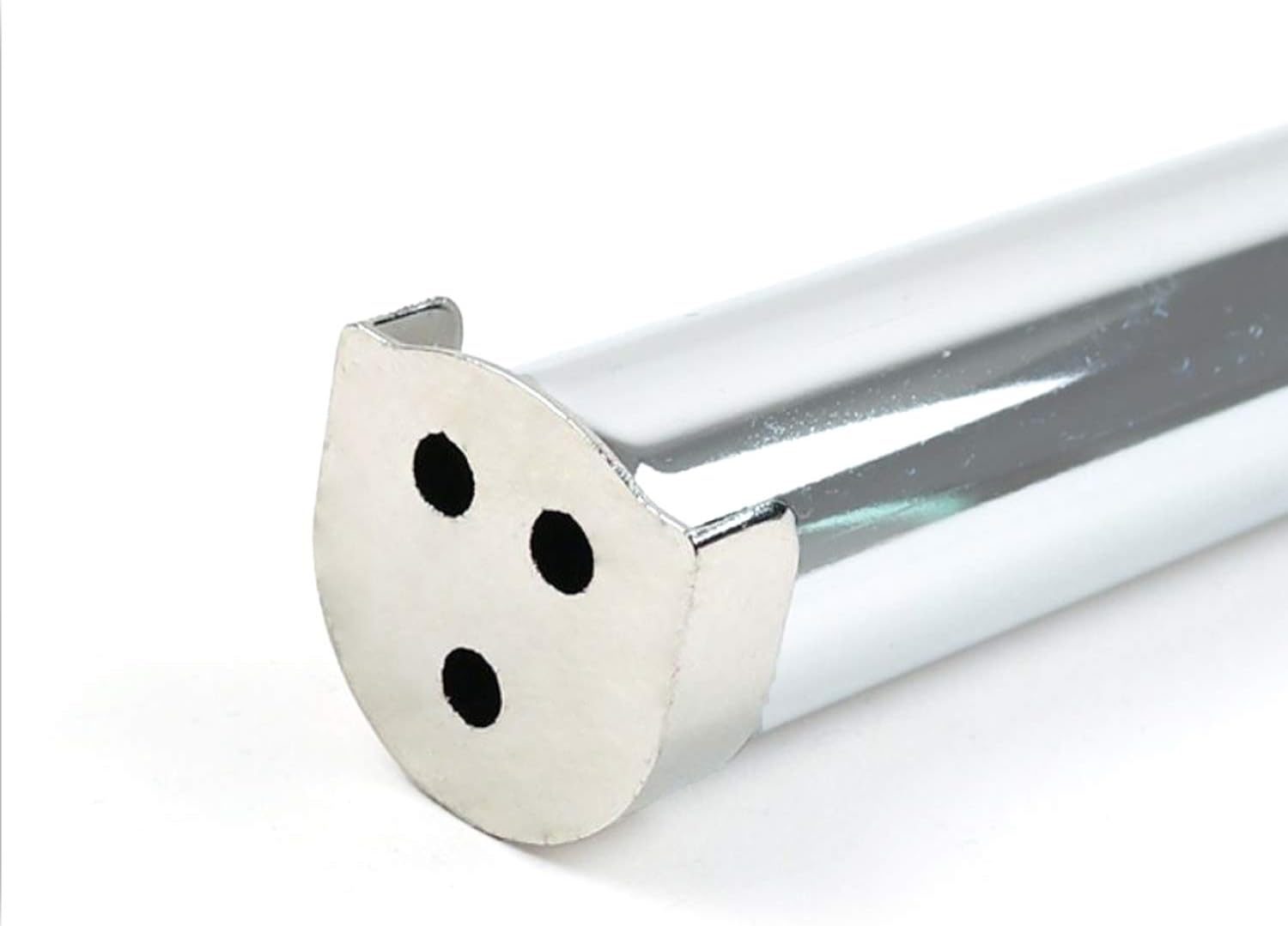 重型不锈钢衣柜杆端支架壁橱杆套筒带螺丝,直径 3.81cm,银色(u型)