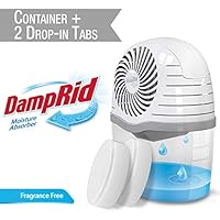 DampRid DR Drop Container + 2 FF TABS-SIOC 吸湿器，1 个尺寸，白色，15 盎司
