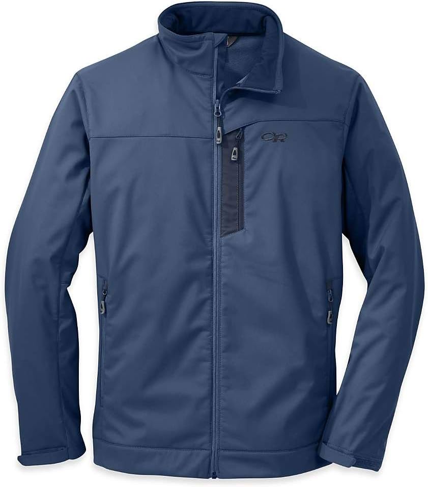 outdoor research 男式 or ms transfer jacket - black 中转软壳