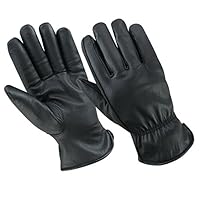 Ruja 男式 Pro 真皮多功能摩托车驾驶自行车手套，黑色