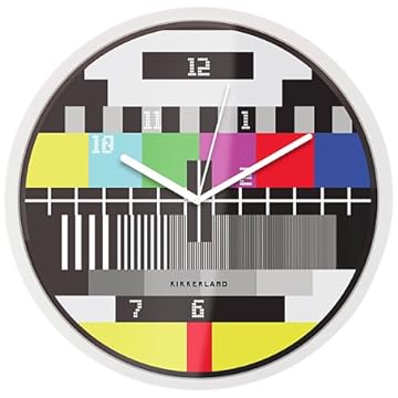 【美国亚马逊】 创意挂钟! kikkerland 周二电视测试信号图 复古时钟