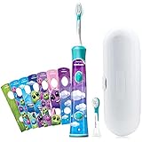 飞利浦电动牙刷 philips sonicare kid 儿童电动牙刷 hx6322 HX6322/29 儿童牙刷 充电式 声波震动牙刷 智能APP 监控加互动 互动游戏 让宝宝爱上刷牙 牙齿干净防止蛀牙 旅行盒 蓝牙版 6322/04 升级版