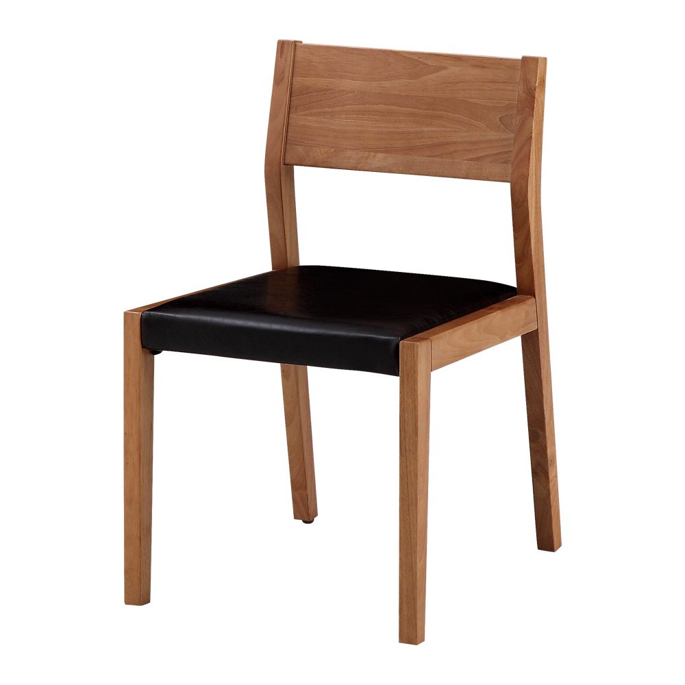 致林 北欧环保简约时尚休闲木椅子 经典系列 皮面软包餐椅*2(亚马逊