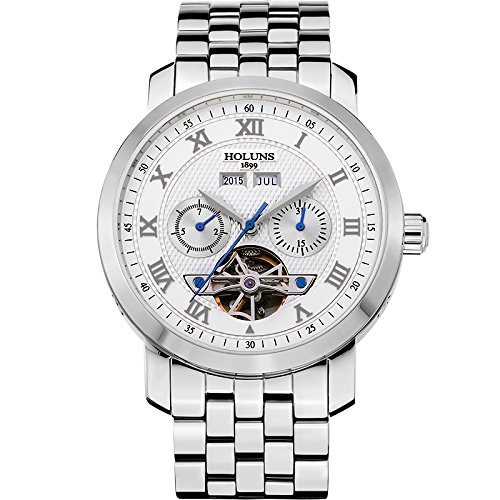 holuns 豪伦诗 卓越系列 男士时尚商务手表 全自动机械表 精钢多针