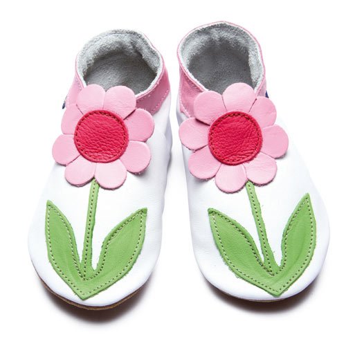 inch blue spring daisy-0602soft baby shoes-white