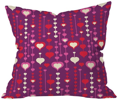 deny designs heather dutton falling in love throw pillow, 18 x