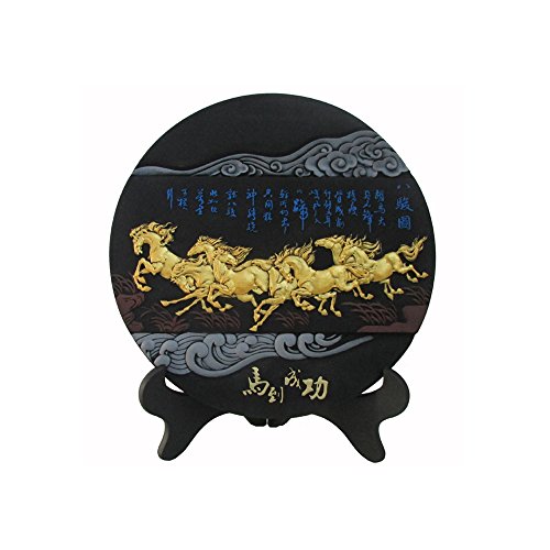 商品pia 皮亚 活性炭碳雕 工艺品 家居装饰品摆设 乔迁新居礼品 八骏