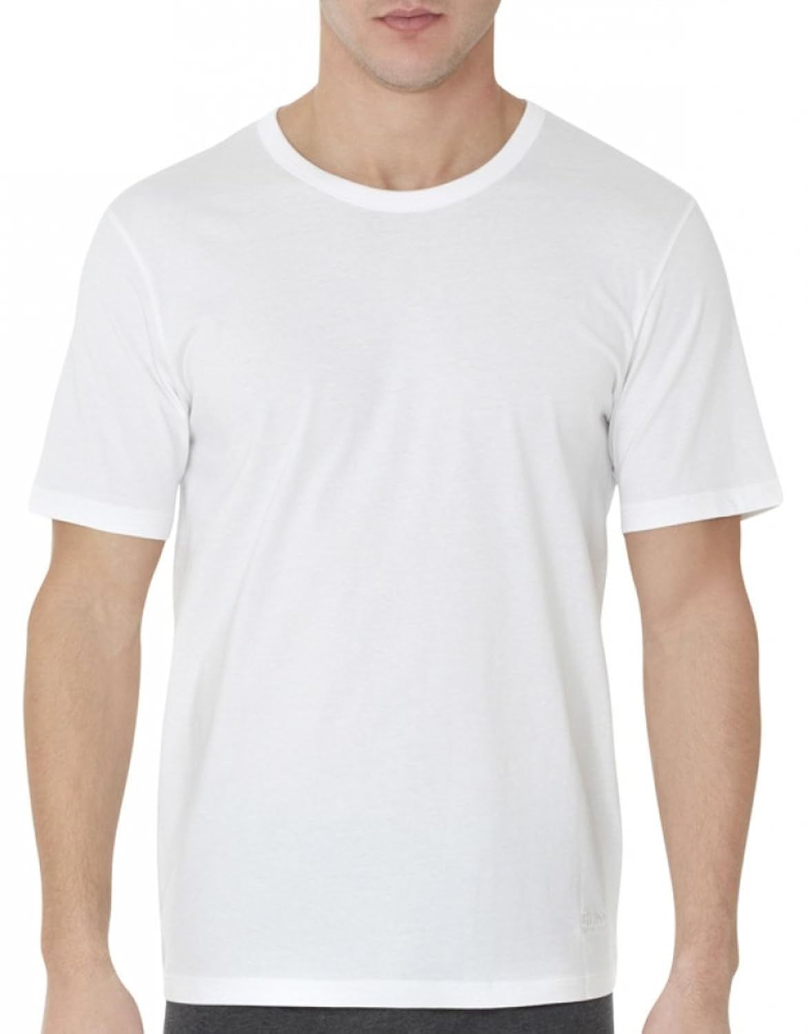 hugo boss mens cotton crew-neck t-shirt (pack of three) 白色