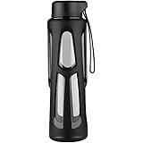 优道(unibott)美国进口Tritan材质便携运动水壶防漏塑料户外旅行水杯SA719B 耀目黑 750ml