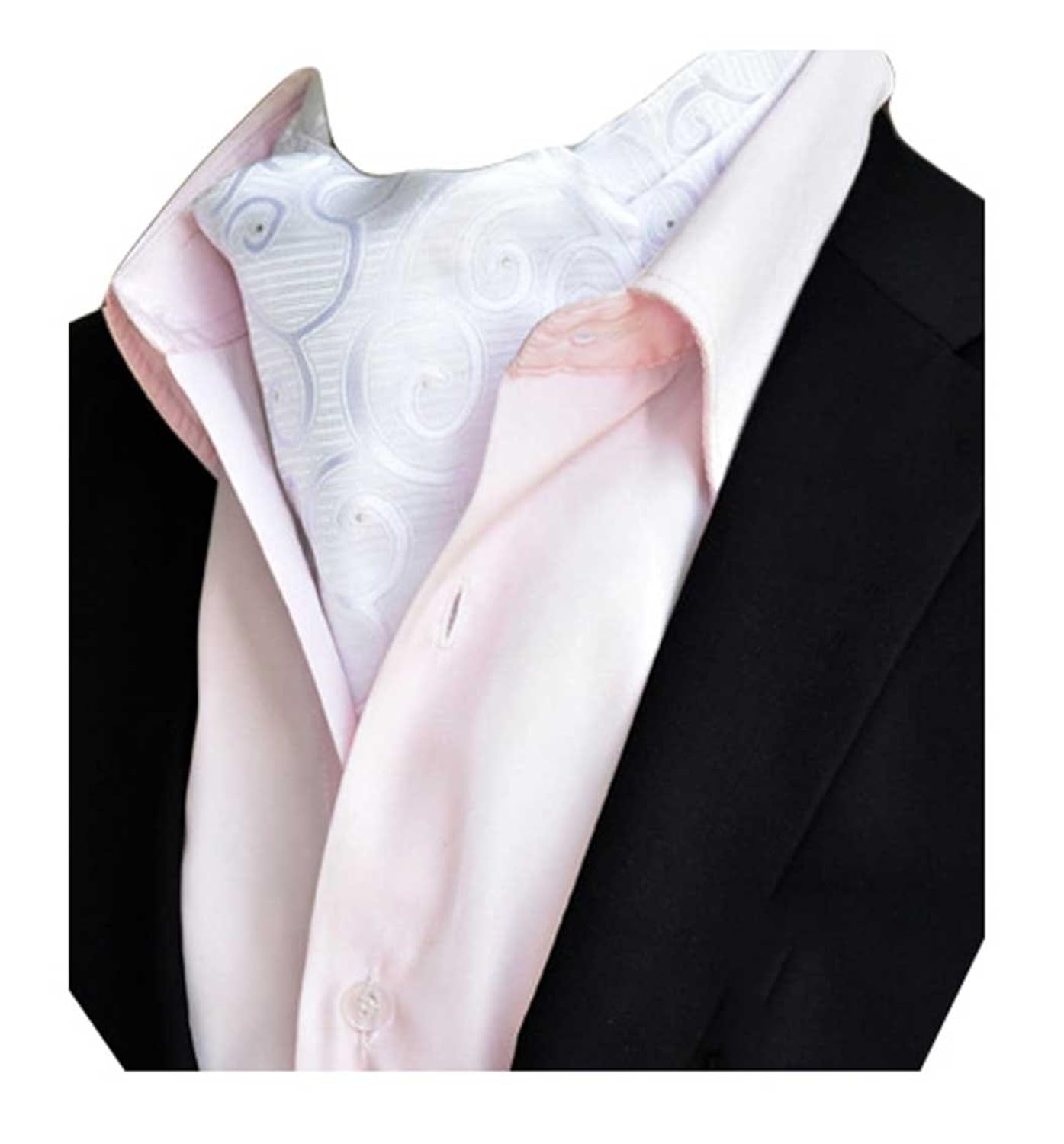 mendeng mens black white paisley jacquard woven