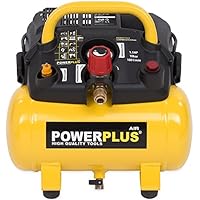 Varo 无油压缩空气质量压缩机，*大压力为 8 或 10 巴，不同的油箱尺寸为 6 - 50 升 黄色 X1721 (6 Liter) POWX1721