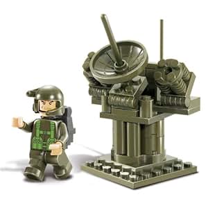 SLUBAN 小鲁班 陆军部队 创意雷达站模型 启蒙