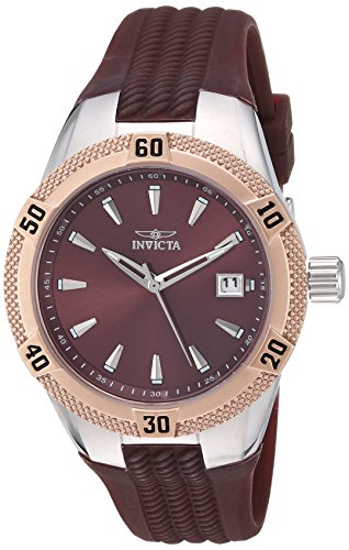 stainless steel and silicone casual watch, color:brown (model