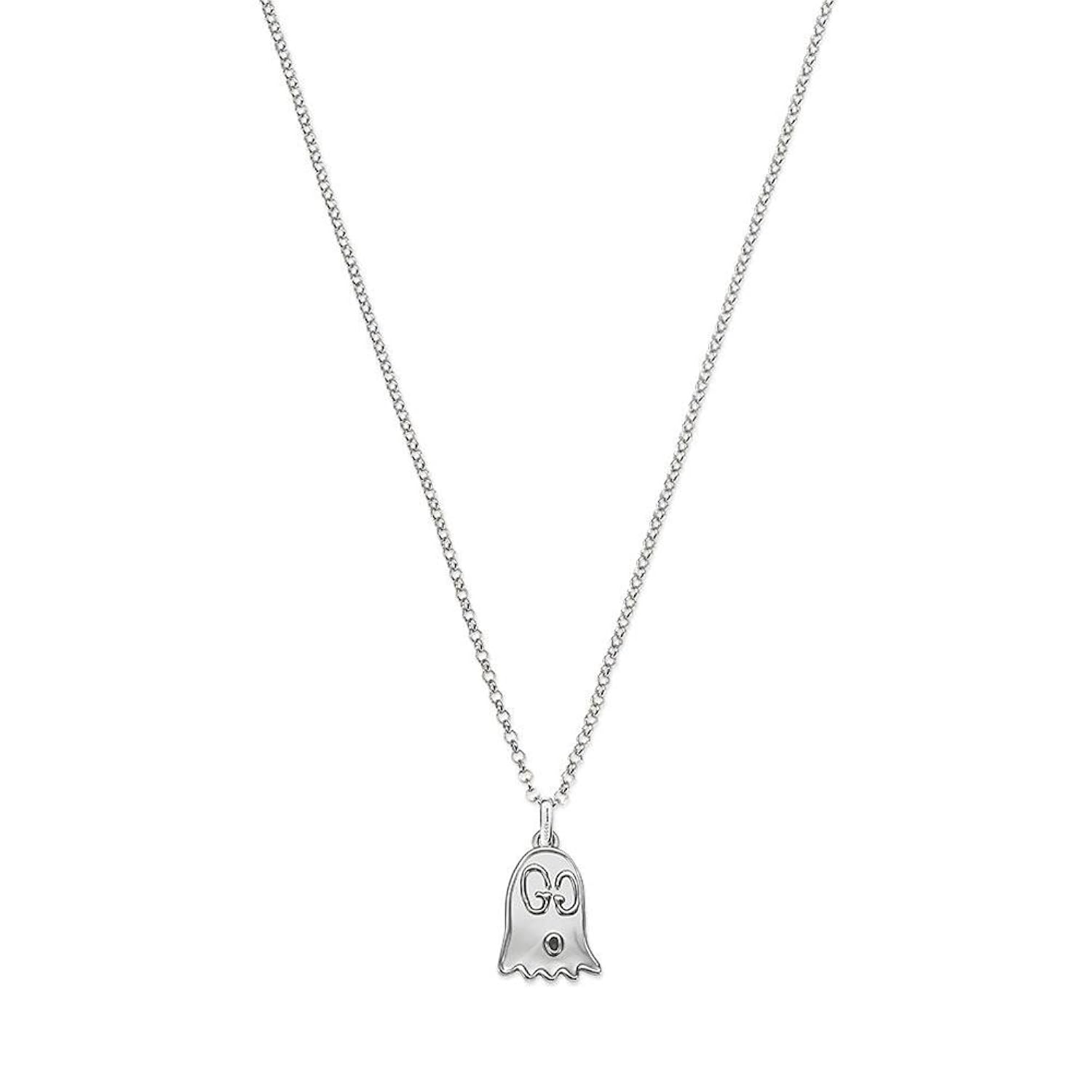 gucci 古驰 女士项链 带吊坠 ghost 925银 50厘米 - ybb45527600100u