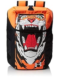 Under Armour 安德玛 男女通用翻转双肩包，黑色/橙色闪光/白色 (002)，OSFA