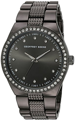 geoffrey beene mens quartz metal and alloy dress watch, color