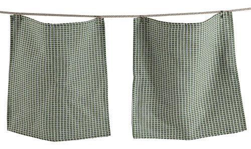 tag 205722 textured dishcloth, set of 2, olive, 20"w x 28"l