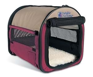 petmate 便携式宠物家庭,小号,卡其色 / 紫红色-宠物用品-亚马逊中国