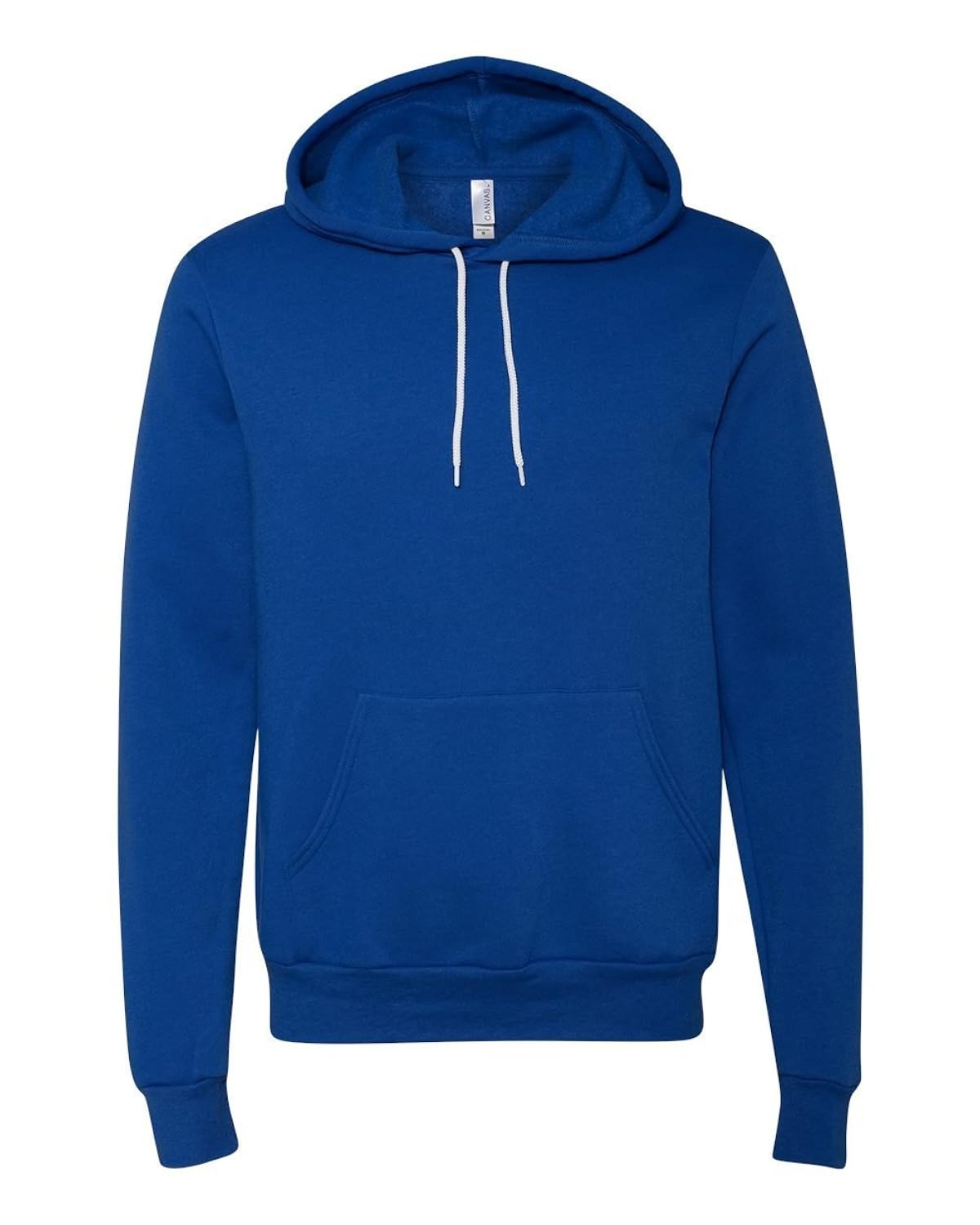 clementine womens poly-cotton fleece pullover hoodie-true royal