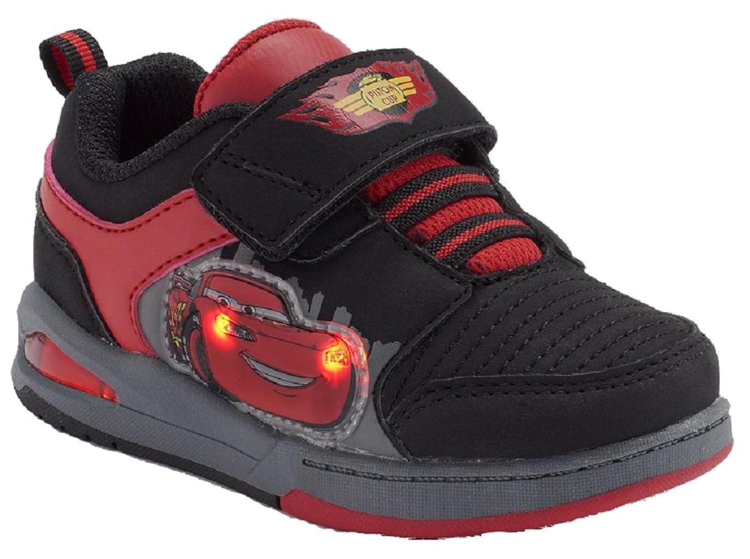 disney boys lightning mcqueen cars light-up skate shoes 黑色