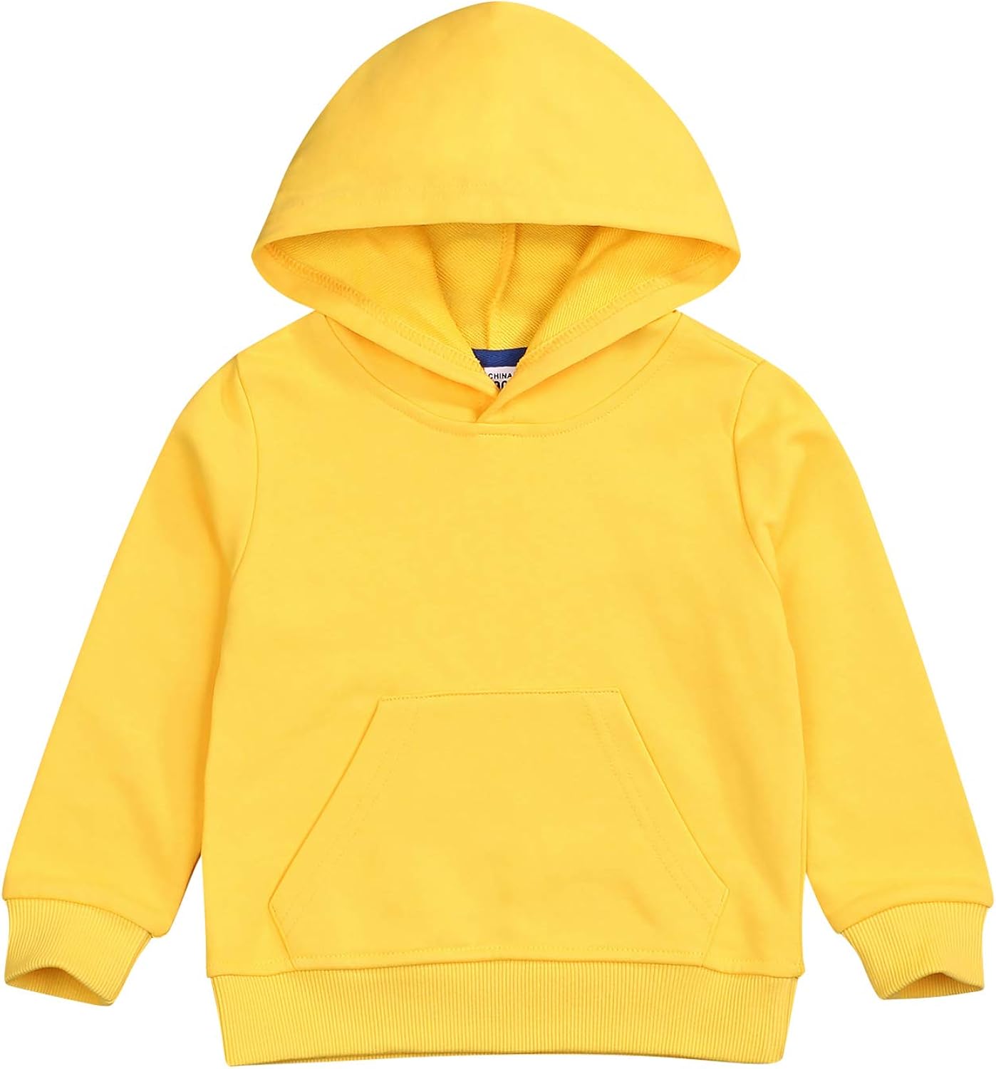 婴儿运动衫 1-7 岁,幼童男孩女孩秋冬长袖纯色连帽休闲上衣套衫