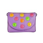 ili 6952 皮革斜挎包，翻盖上有花朵动力细节