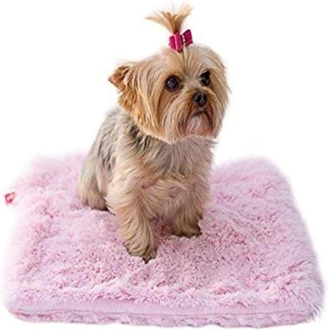 minkie binkie 方形毛毯,淡粉色粉扑,16.5x16.