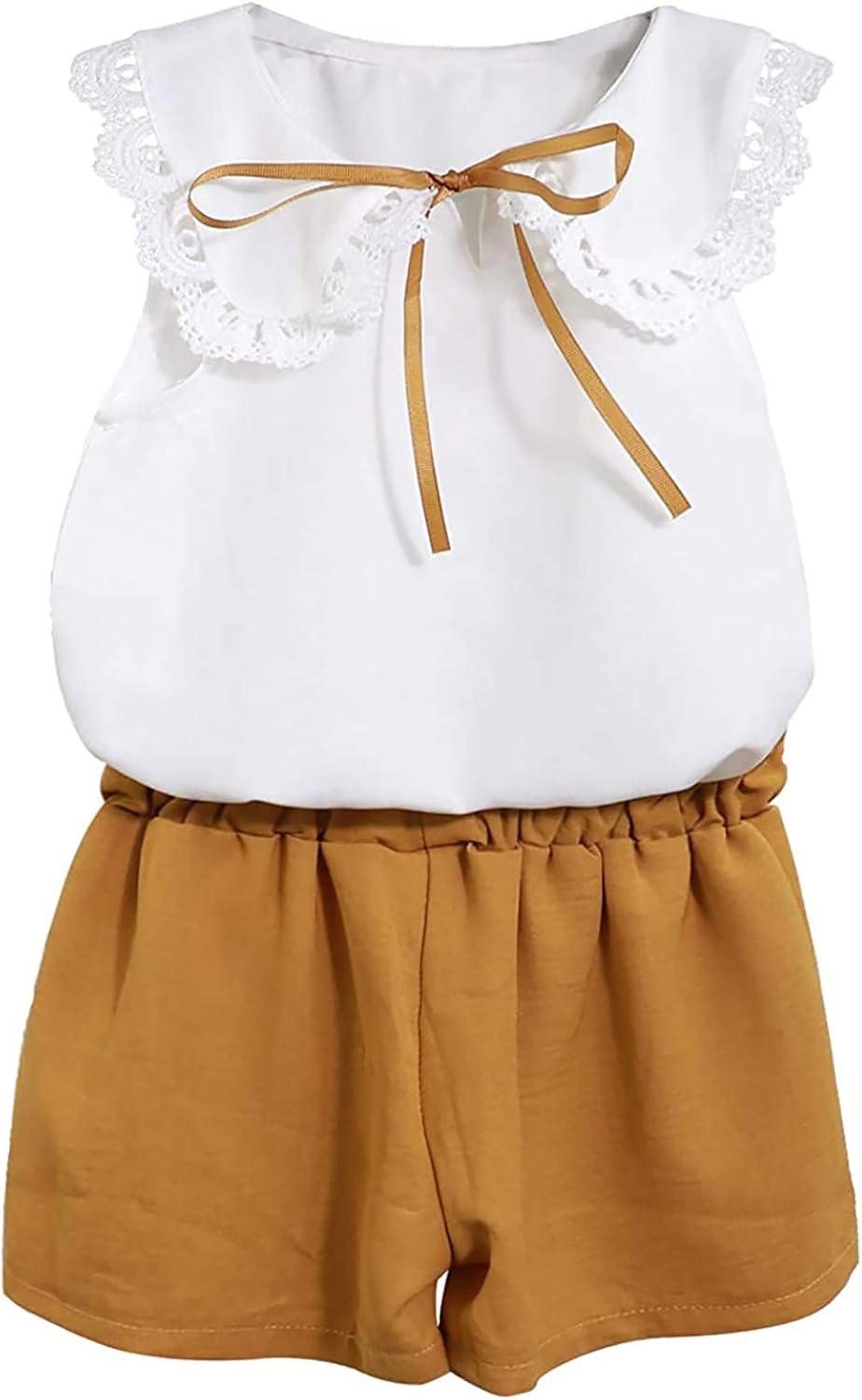 小童女孩衣服花卉背心 t 恤上衣   可爱的太阳帽短裤 3 件套夏季休闲