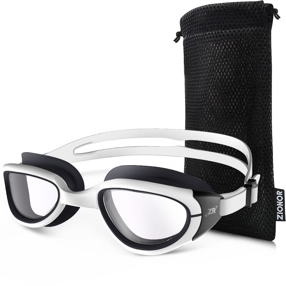 游泳泳镜 zionor g1偏光泳镜带镜子/*雾镜片防紫外线防水防雾可调节