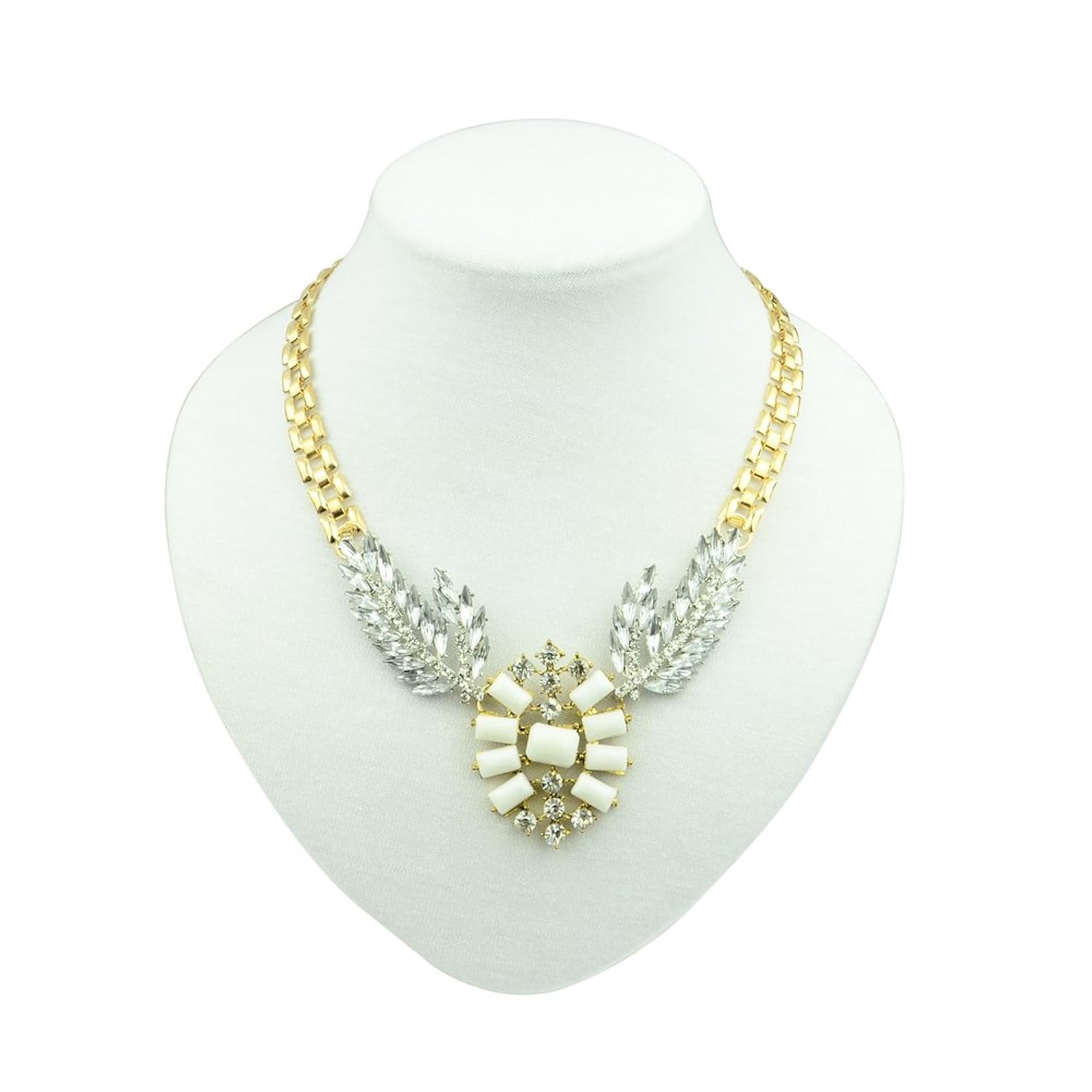 水钻金色链条短款分层 chocker 项链女式时尚项链首饰