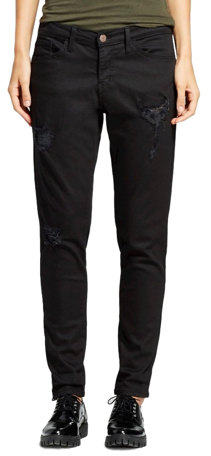 vervet by flying monkey 女式中腰破损男友牛仔裤