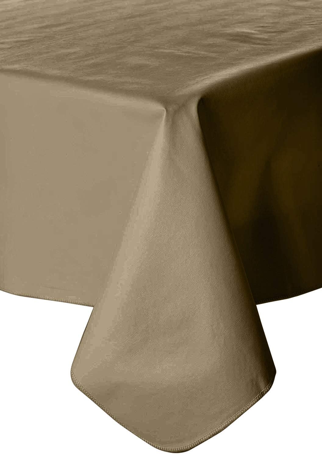 fairfax 系列银河厚重乙烯基桌布 石色 52"x70" oblong (rectangle) b