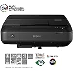 Epson 爱普生 EH-LS100 超短焦激光投影仪，黑色