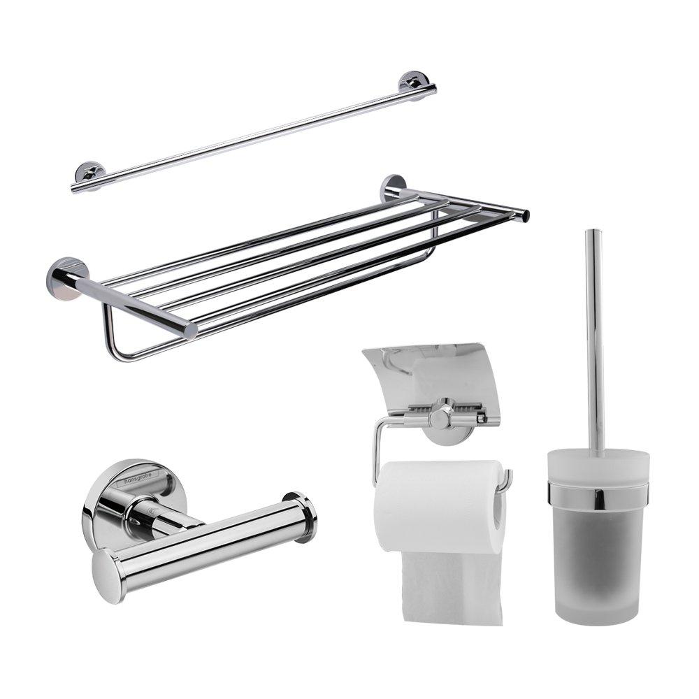hansgrohe 汉斯格雅 铜 浴室挂件 五件套(主要城市包入户,具体详情请