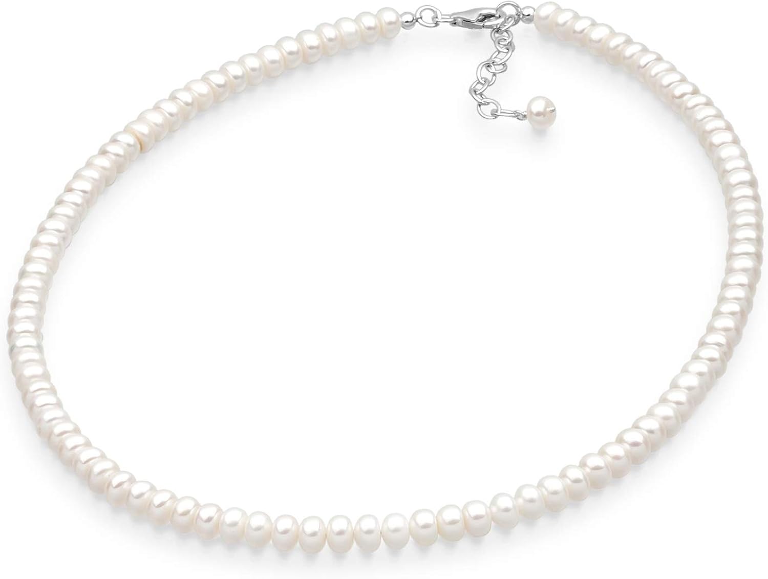 0-6.5 mm 半球淡水珍珠 45.0 cm 纯银 925 项链