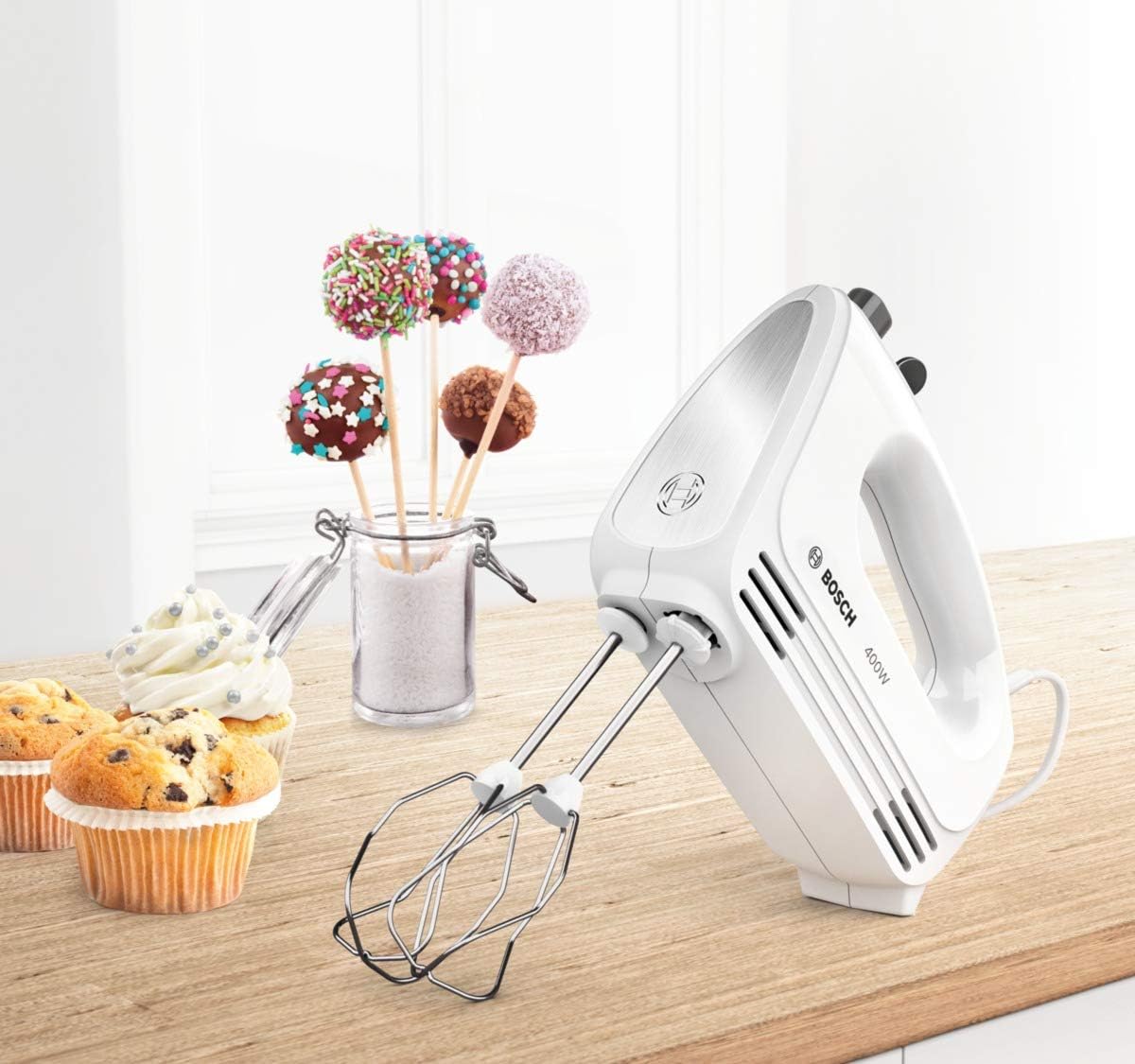 bosch mfq24200gb 手动搅拌机,塑料,400 w,白色/不锈钢