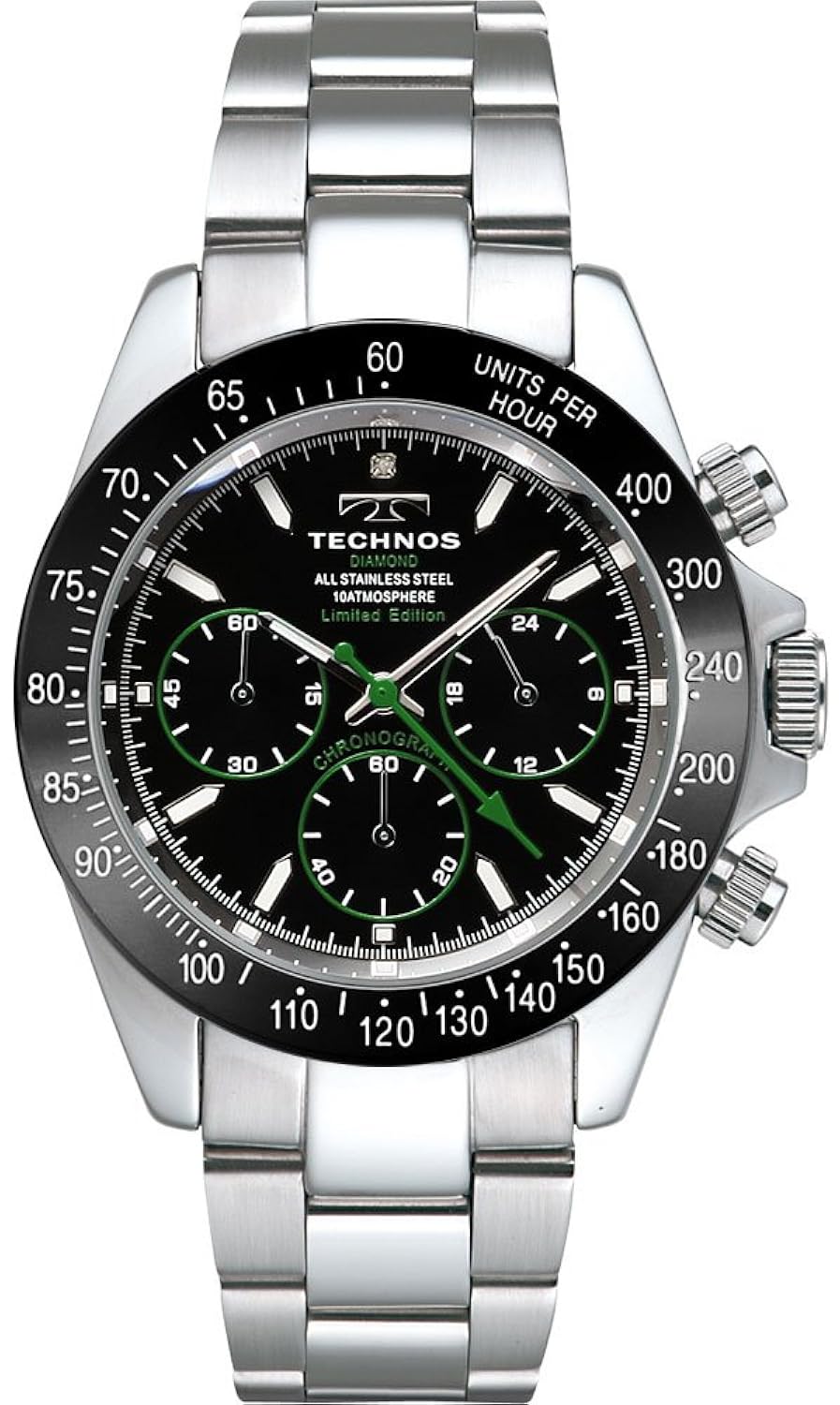 [ 天克诺 ] technos 手表 seiko 传送搭载 クロノグラフダイヤモンド