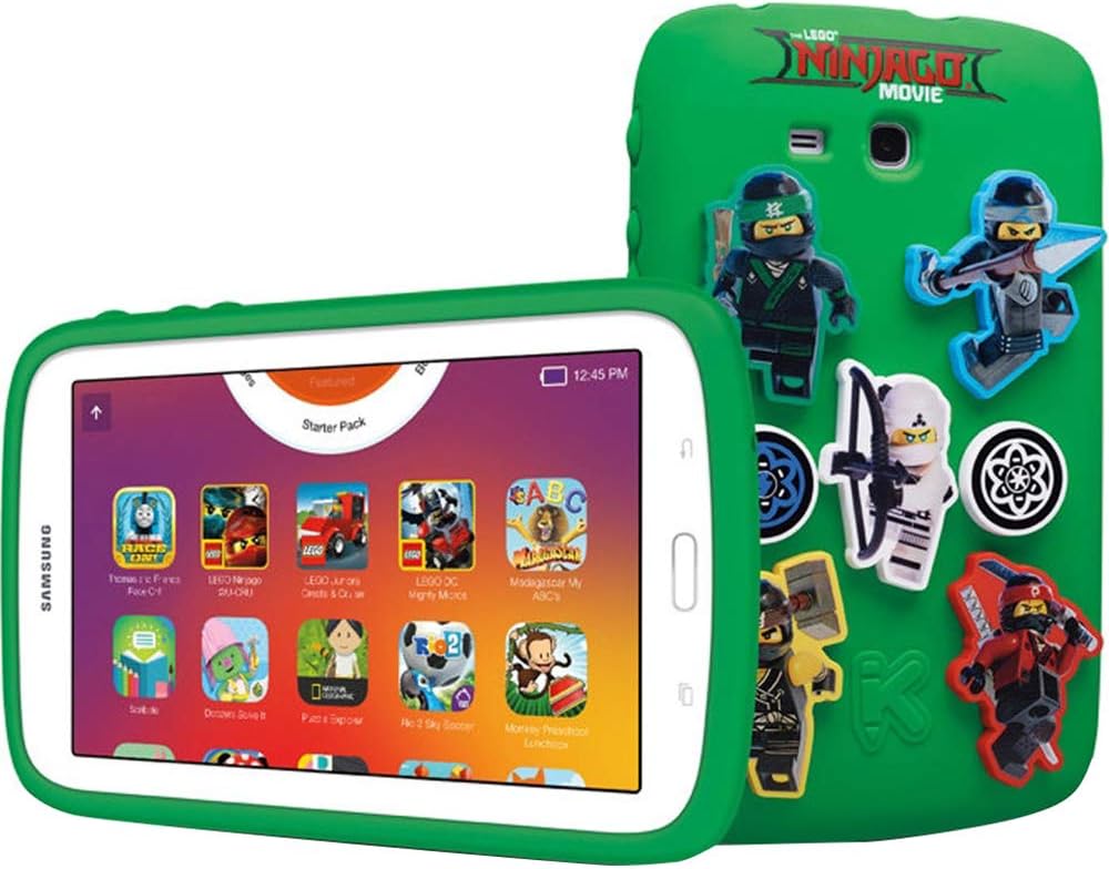 samsung - galaxy 儿童平板电脑 7.0",乐高忍者电影版,白色